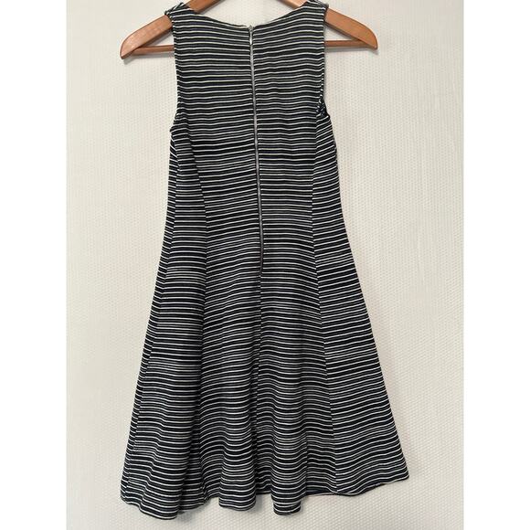 Banana Republic Navy White Striped Sleeveless Fit & Flare Zipper Dress 00P - Picture 8 of 11